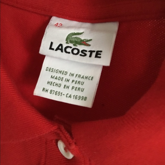 4 Authentic Lacoste Pique Polos Size 42 - Picture 3 of 8